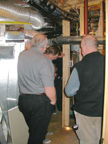 A furnace inspection